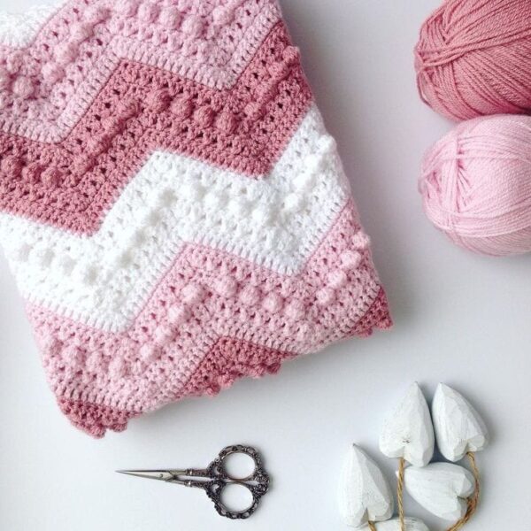 Hugs & Kisses Blanket Crochet - My Sweet Crochet