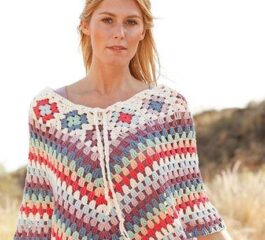 Granny Poncho Crochet Pattern
