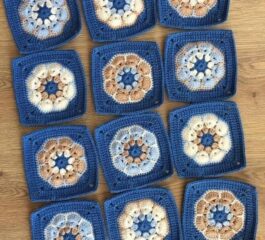 African Flower Square Pattern