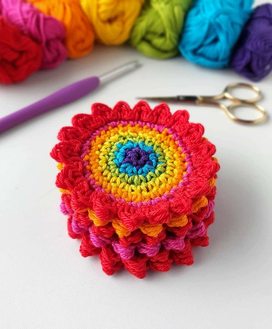  Crochet Flower Coasters