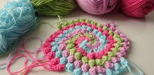 Granny Bobble Spiral Crochet Pattern