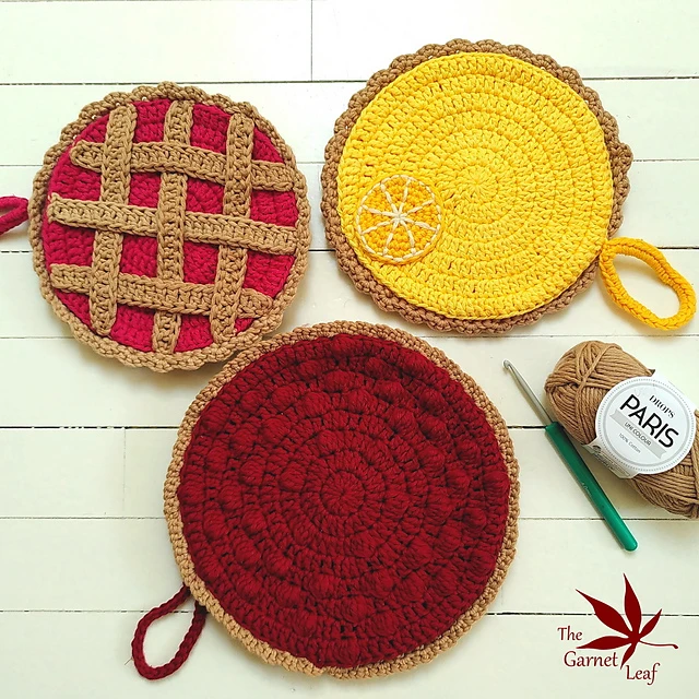 Pie Oven Mitts Crochet Pattern