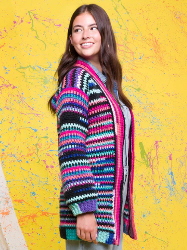 Stripes Crochet Cardigan Free Pattern