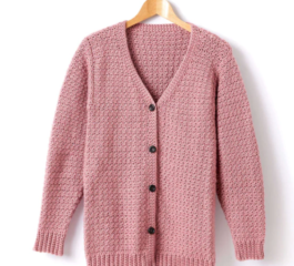 Adult Crochet V-Neck Cardigan Pattern